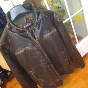 Guess Heavy Duty Moto Jacket "mens faux leather"
